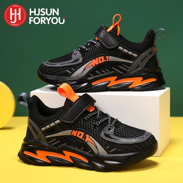 New Style Fashion Children Shoes Boys Sneakers High Quality Sports Shoes Breathable Non-Slip Casual Knitting Brand Running Shoes