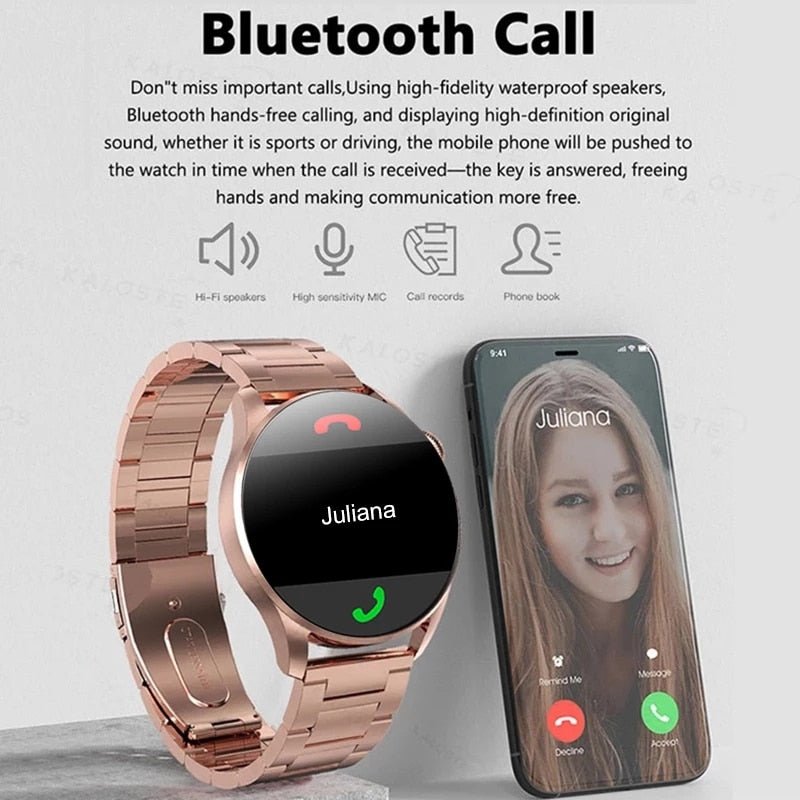 SACOSDING Smart Watch Women NFC Smart Bluetooth Call Sports GPS Track Smartwatch Men Heart Rate ECG PPG Smartwatch For Android