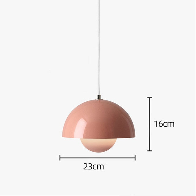 Led modern  pendent lamp semicircular flower bud color ceiling lamp northern European Danish Design Restaurant Chandelier