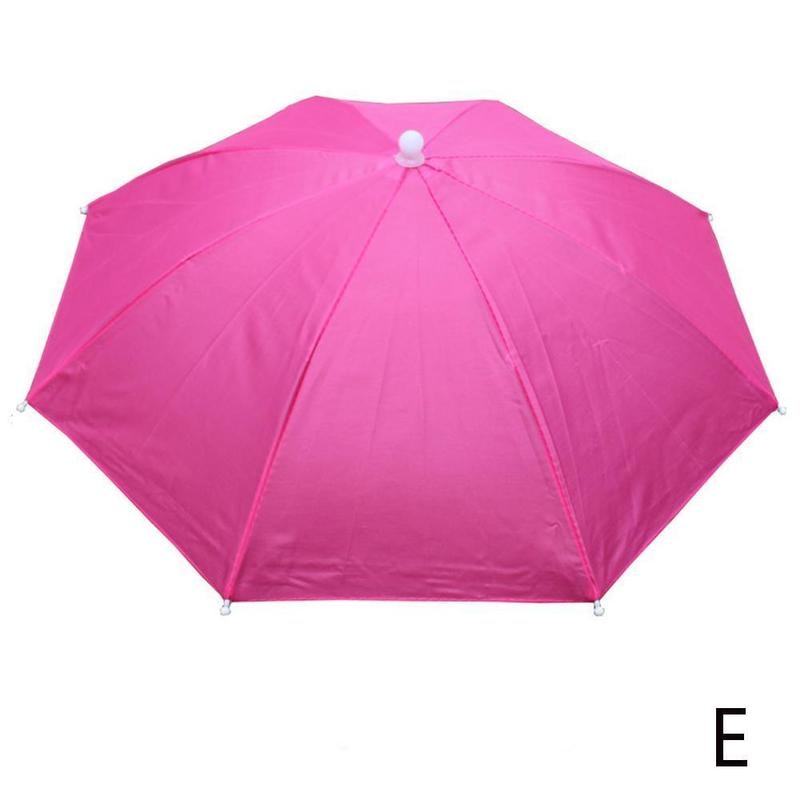 Portable Rain Umbrella Hat Foldable Outdoor Pesca Sun Shade Anti-UV Camping Fishing Headwear Cap Beach Head Hats Accessory