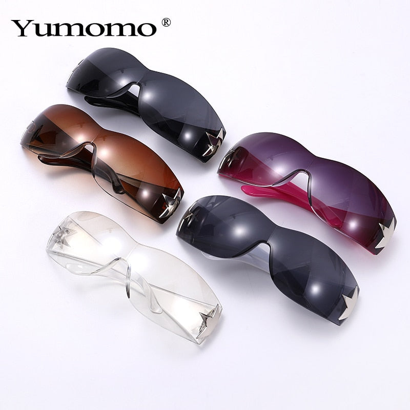 Punk One Piece Sunglasses Goggle New Y2k Luxury Brand Sun Glasses 2000&