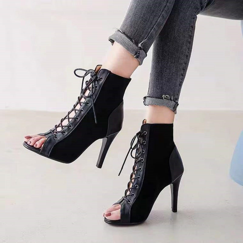 Lace-Up Sandals Heels 9CM Women&