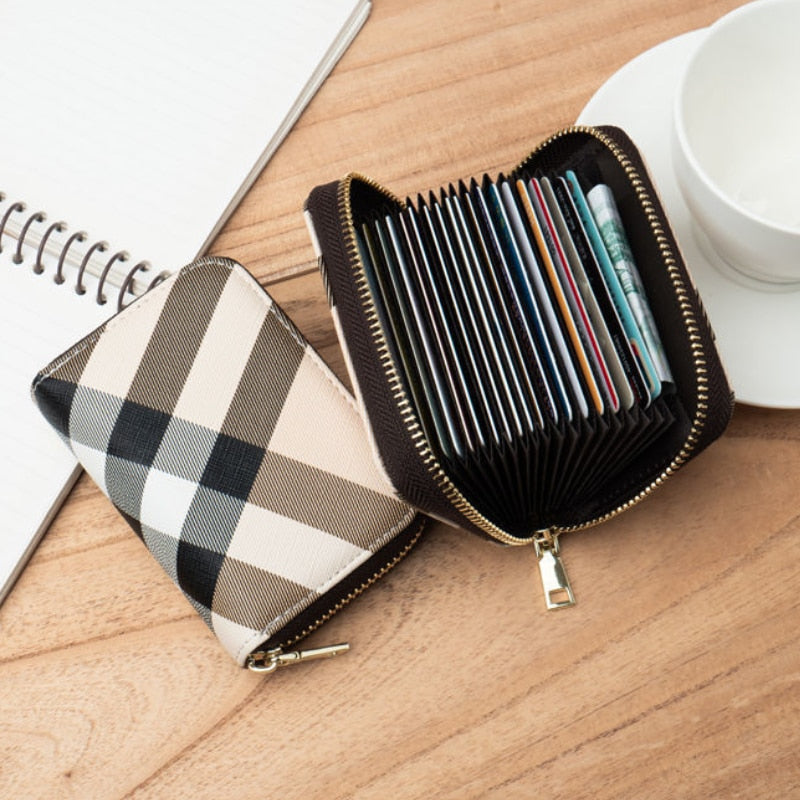 New Casual Wallet Multi-Slot Card Holder Zipper Coin Purse Small Clutch PU Money Bag Purse Cardholder Wallets for Men and Women