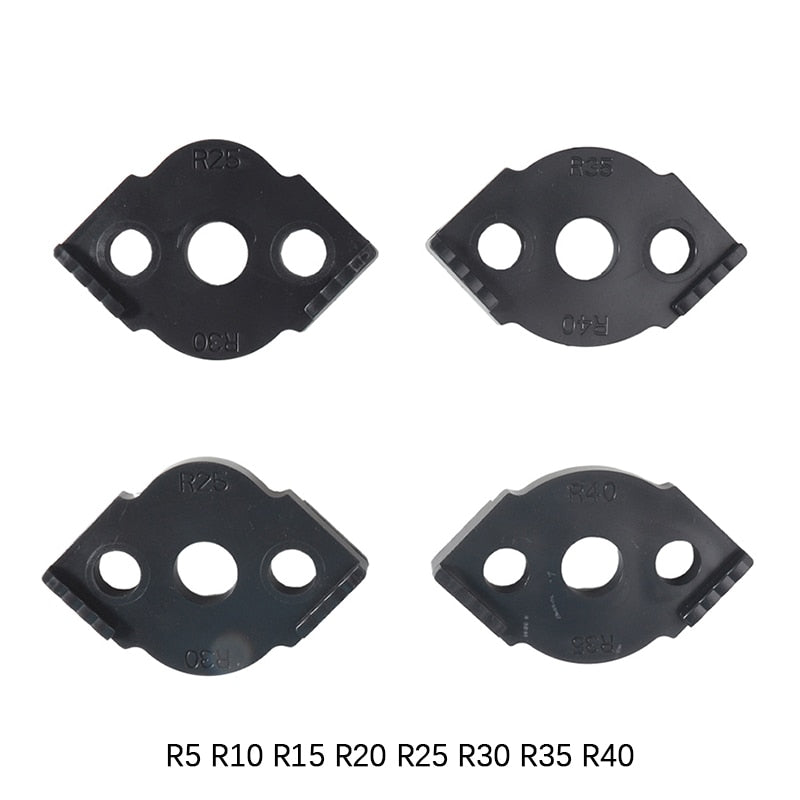 Woodworking Router Corner Radius Templates Jig R5 to R40 Routing Curved Corners Milling Circular Radian High Hardness ABS Tool