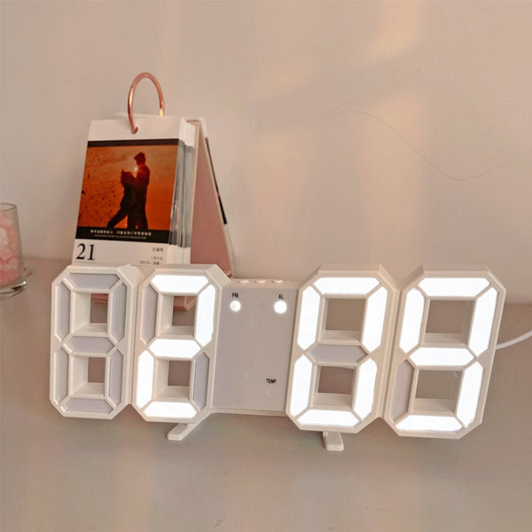 LED Digital Clocks Alarm Nordic Wall Clocks Hanging Watch Snooze Table Clocks Calendar Thermometer Electronic Digital Clocks