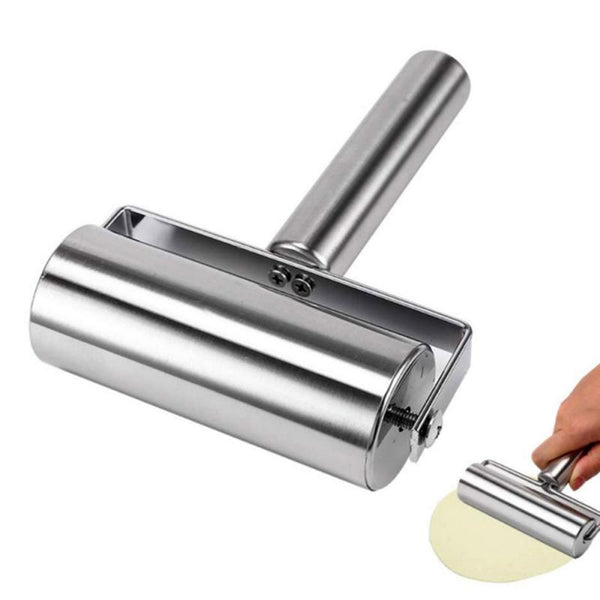 Stainless Steel Rolling Pin Pastry Pizza Fondant Bakers Roller Metal Kitchen Tool for Baking Dough Pizza Cookies Cooking Tool