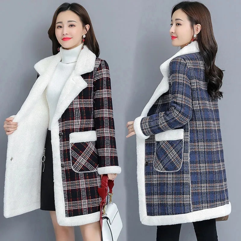 Winter Korean Plus velvet Thicken Women&