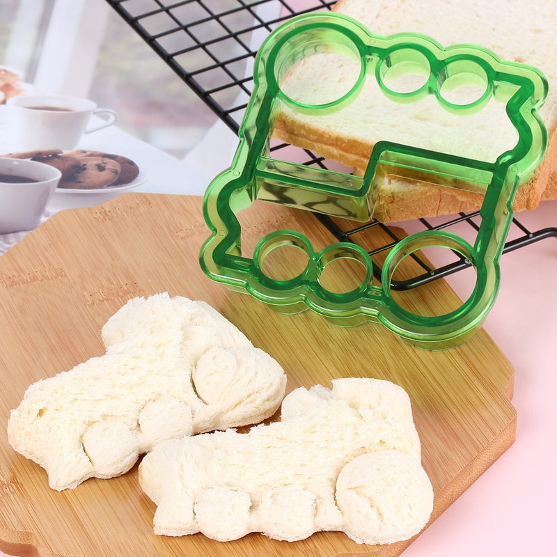 Diy Sandwich Cutter Mould Children Funny Cartoon Lunch Breakfast  Food Cutting Die Bread Mold Baking Tool Kitchen Accessories