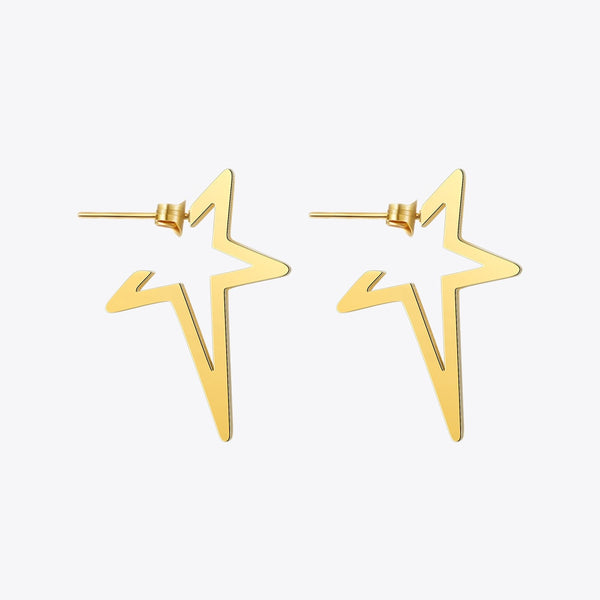 Enfashion Star Earrings Punk Stud Earring Rose Gold Color Earings Stainless Steel Earrings For Women Jewelry Wholesale