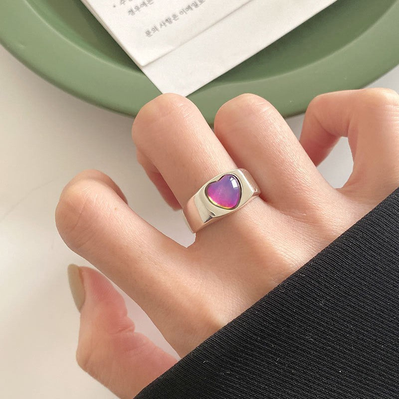 New Fashion Creative Colorful Love Heart Ring for Women&