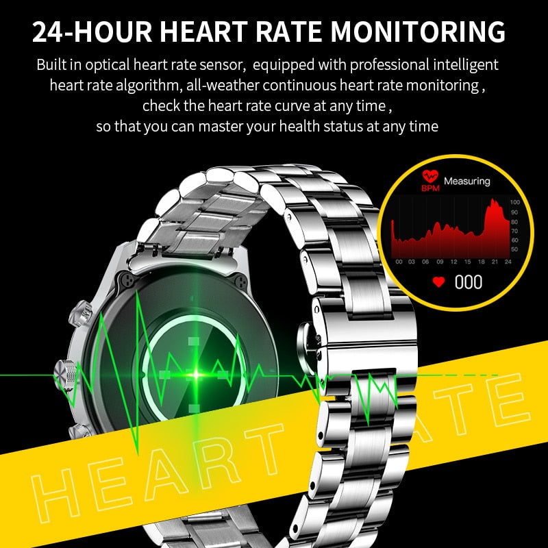 2022 Smartwatch Man AMOLED Full Touch Screen Bluetooth Dial Contacts Sync Heart Rate Healthy Sport Watches Man Smart Watch Men