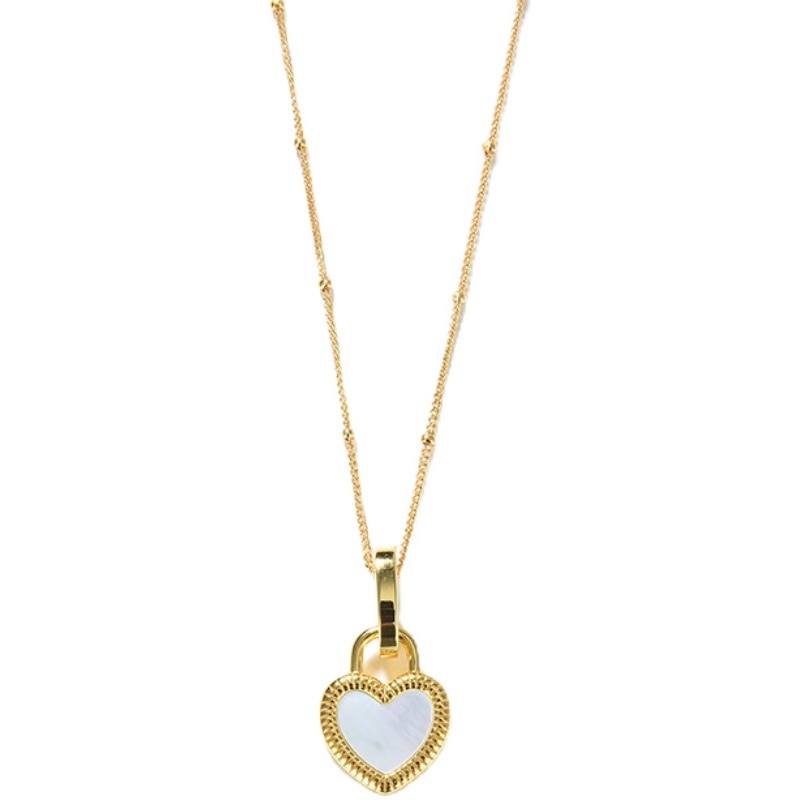 European and American Luxury Stainless Steel Two-side Shell Heart Pendant Necklace 2022 Fashion Jewelry For Woman Sexy Neckchain