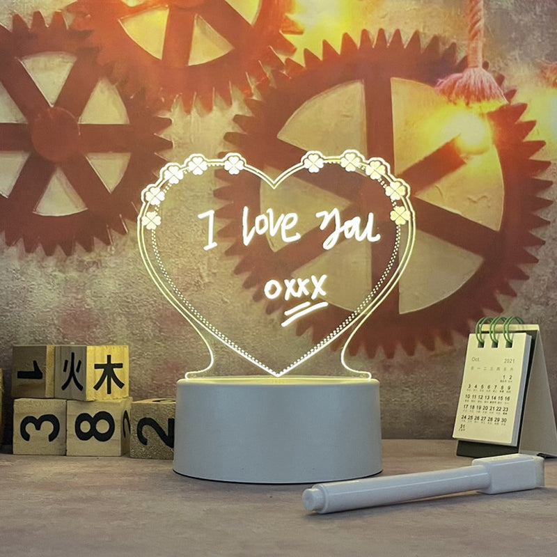 Note Board Creative Led Night Light USB Message Board Holiday Light With Pen Gift For Children Girlfriend Decoration Night Lamp