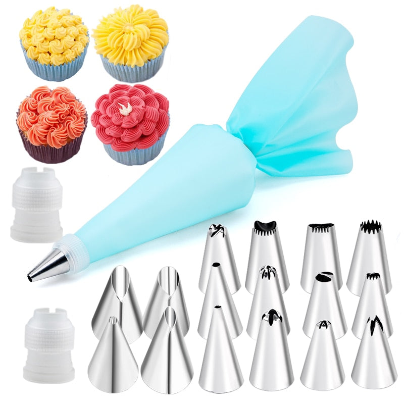 6/14/26/29 pcs set Cream Nozzles Pastry Tools Accessories For Cake Decorating Pastry Bag Kitchen Bakery Confectionery equipment