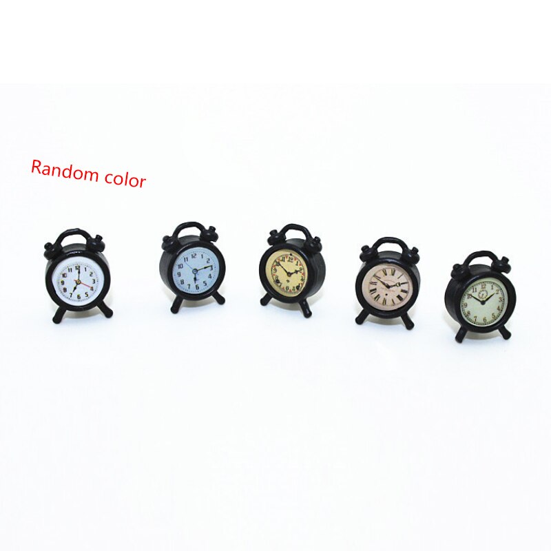 Mini Alarm Clock Round Number Double Bell Desk Table Digital Quartz Clock Home Decoration Retro Portable Cute Durable Kids Toy