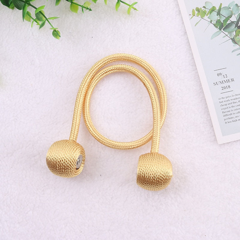 Magnetic Ball Curtain Tiebacks Tie Rope Accessory Rods Accessoires Backs Holdbacks Buckle Clips Hook Holder Home Decor