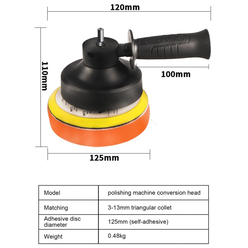 Wireless Automotive Polisher Machine Car Wax Polishing Wheel Electric Drill Adapter Buffing Pad Polishing Head Kit Power Tool