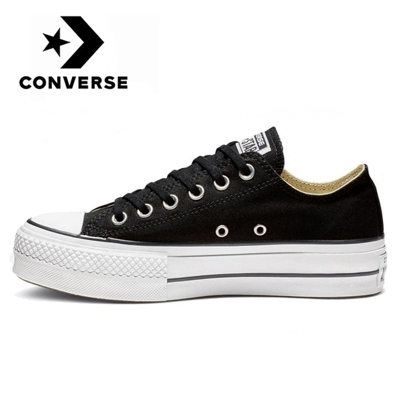 Original Converse Run Star Hike Platform High Top Men and Women Unisex Skateboarding Sneakers Black Classic Canvas Shoes