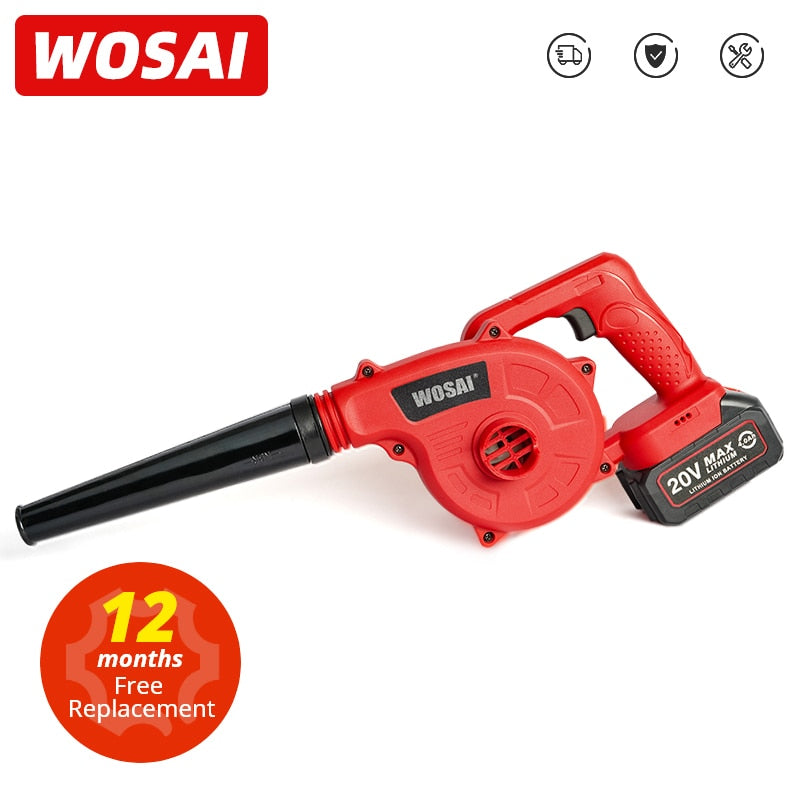 WOSAI 20V Garden Cordless Blower Vacuum Clean Air Blower for Dust Blowing Dust Computer Collector Hand Operat Power Tool