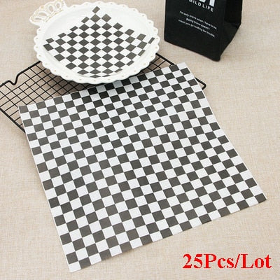 Parchment Paper Grease Resistant Basket Liner Oilpaper, Bread Sandwich Burger Fries Wrappers - White / Brown, Baking Tools