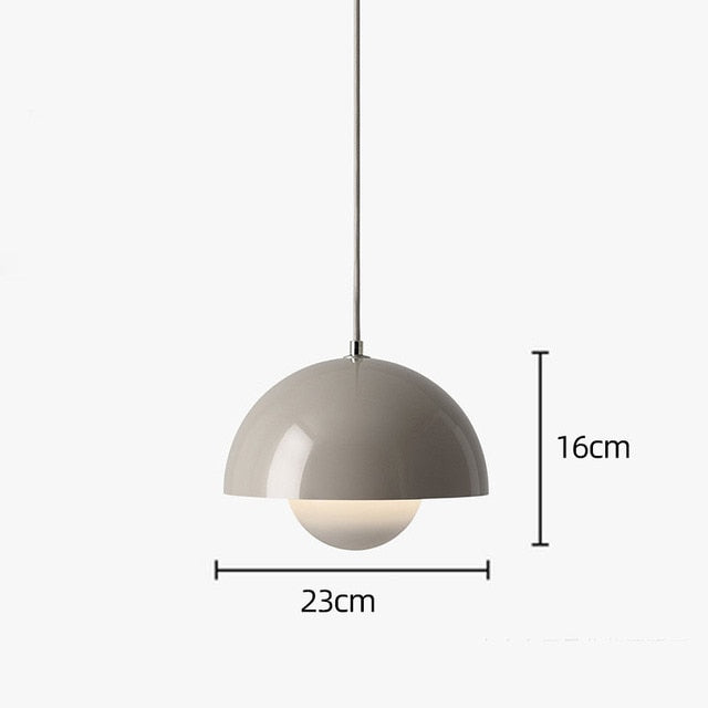 Led modern  pendent lamp semicircular flower bud color ceiling lamp northern European Danish Design Restaurant Chandelier