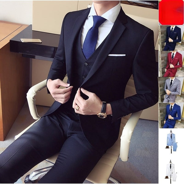 Mens Suits Clothing Suit Men Fashion for Wedding Four Seasons  Casual  New Outwear Two-pack of Pants and Jacket