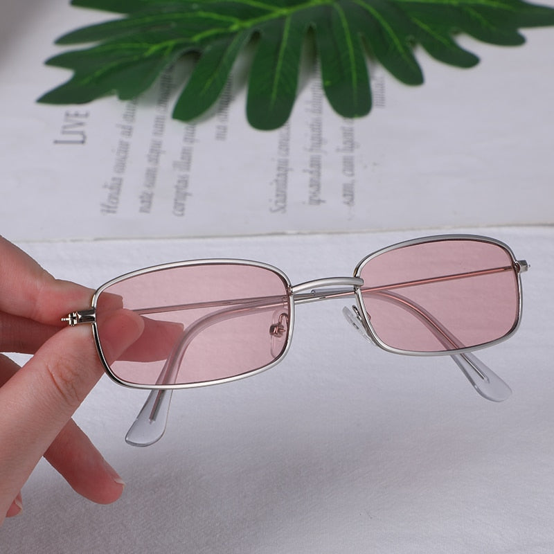 Vintage Square Sunglasses Women Retro Mirror Metal Frame Sun Glasses Female Fashion Oculos De Sol Feminino