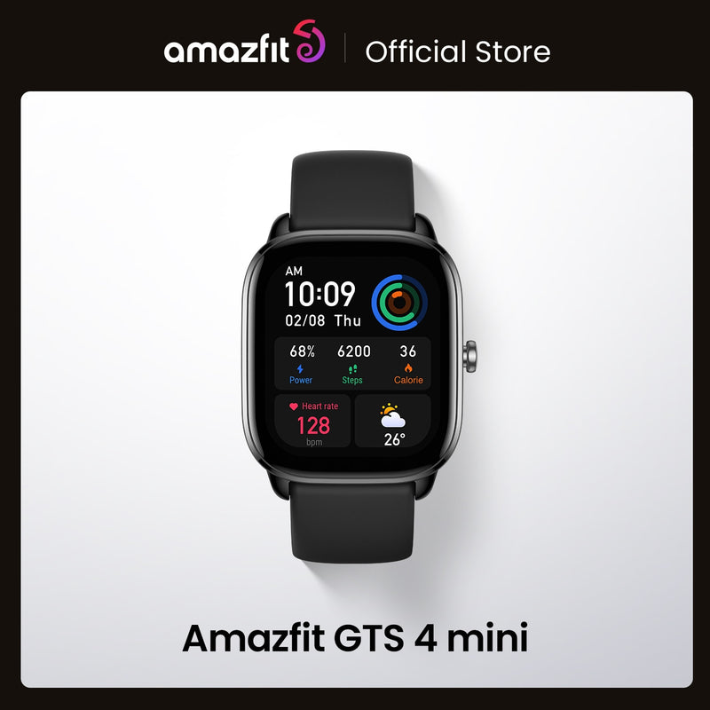 New Amazfit GTS 4 Mini Smartwatch With Alexa Built-in 24H Heart Rate 120 Sports Modes Smart Watch Zepp App