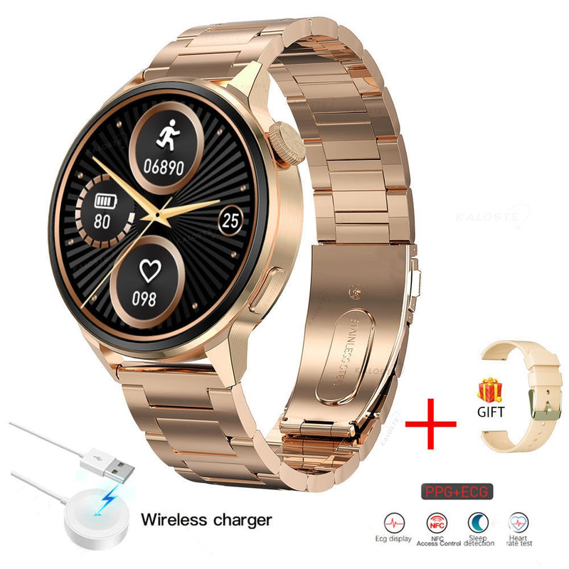 SACOSDING Smart Watch Women NFC Smart Bluetooth Call Sports GPS Track Smartwatch Men Heart Rate ECG PPG Smartwatch For Android