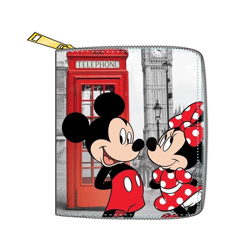 2022 New Mickey Mouse Wallet for Women Disney Cartoon Anime  Purses and Handbags Zipper Mini Coin Purse Girl&