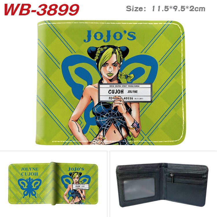 Anime Jojo Bizarre Adventure Cartoon Wallet Men PU Leather Coin Purse with Card Holder