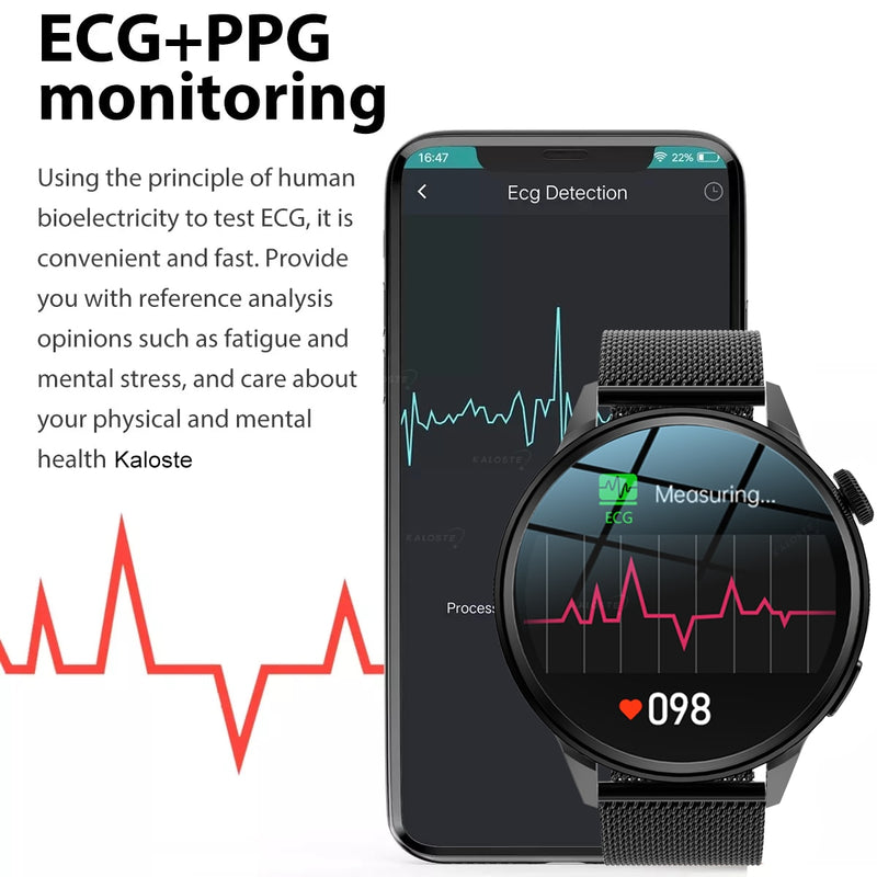 2022 New NFC Smart Watch Men Smart Bluetooth Call Sport GPS Track Smartwatch Women Heart Rate ECG PPG Smartwatch For Android ios