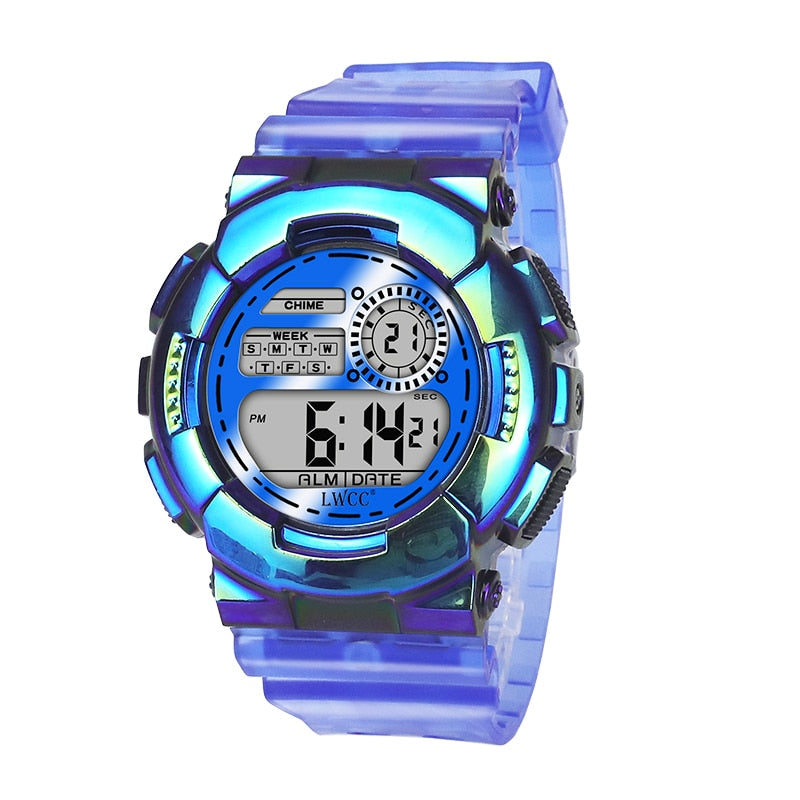 2022 LED Digital Watch for Women Waterproof Causal Sports Watches Ladies Transparent Watch Women&