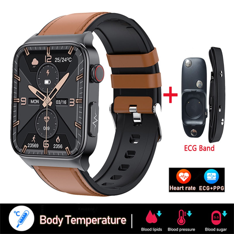 XIAOMI E500 ECG+PPG Smart Watch Blood Glucose Electrocardiogram Temperature Blood Oxygen Sleep Monitoring Sports Smart Watch