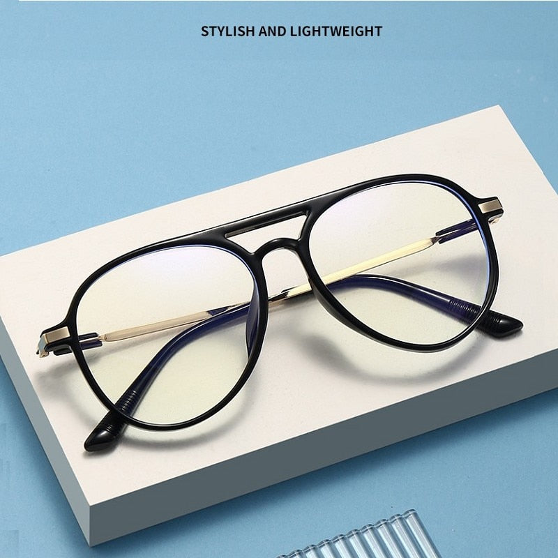 MYT_0516 Transparent Frame Reading Glasses Anti Blue Light Aviation Presbyopic Glasses Polit Eyeglasses Vision Care +1.00~+4.00