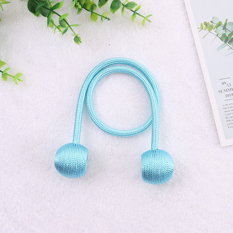 Magnetic Ball Curtain Tiebacks Tie Rope Accessory Rods Accessoires Backs Holdbacks Buckle Clips Hook Holder Home Decor