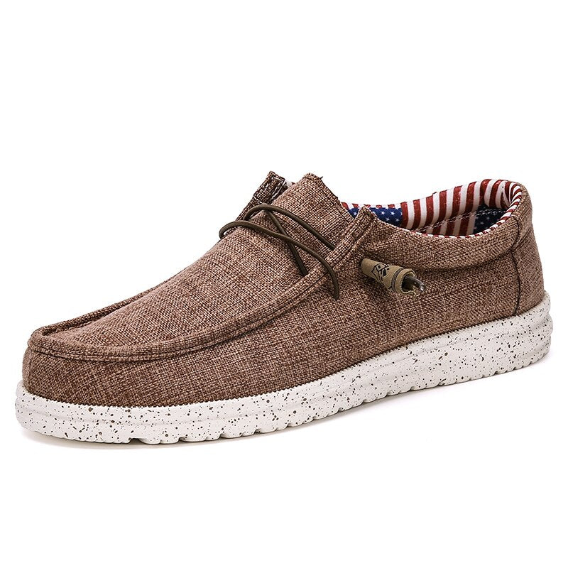 Summer Canvas Men Shoes High Quality Lightweight Driving flats Breathable Non-slip Classic Men&