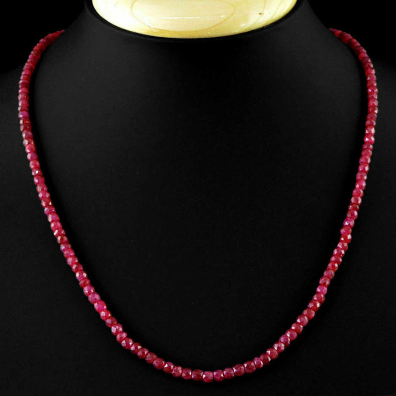 2x4mm Natural Brazil Red Ruby Gemstone Beads Necklace 18 inches Party Ear stud Mother's Day Ms gift Classic Fashion Beautiful