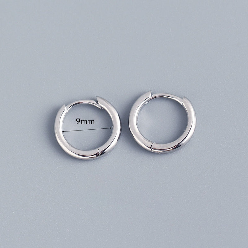 Stainless Steel 1 Pair Minimalist Huggie Hoop Earrings For Women Gold Color Tiny Round Circle 6/8/10mm Punk Unisex Rock Earring