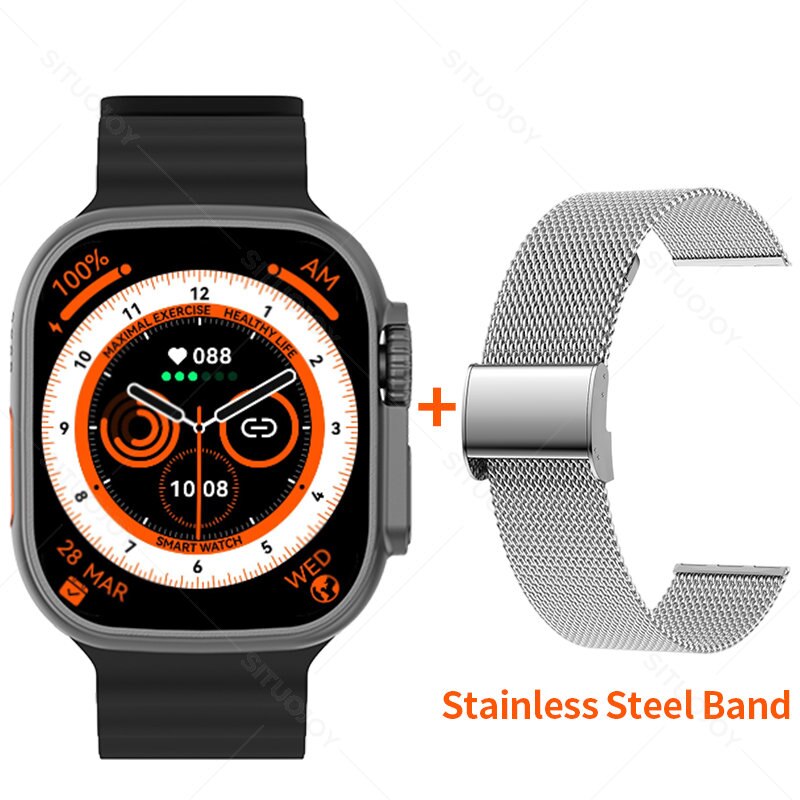 49mm Smart Watch Ultra Series 8 Titanium Alloy 1:1 Case Men Women Sport Smartwatch Bluetooth Call Heart Rate Temperature Measure