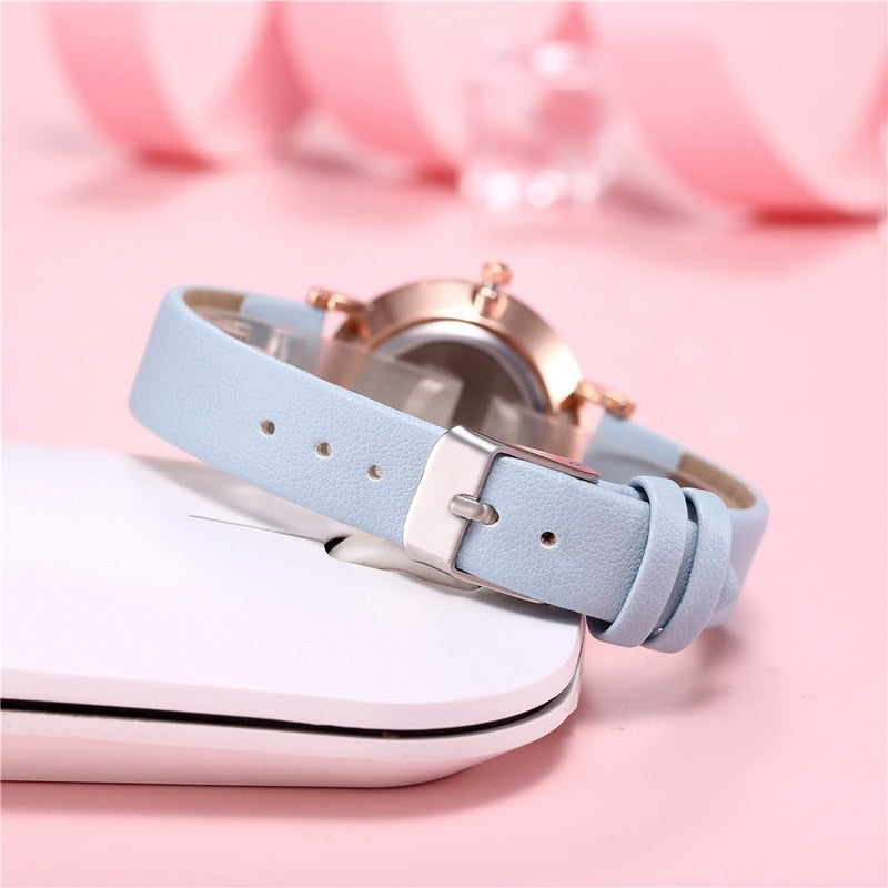 Luxury Watches For Women Diamond-studded Luminous Retro Female Watch Ladies Belt Back Light Quartz Wristwatches Montre Femme