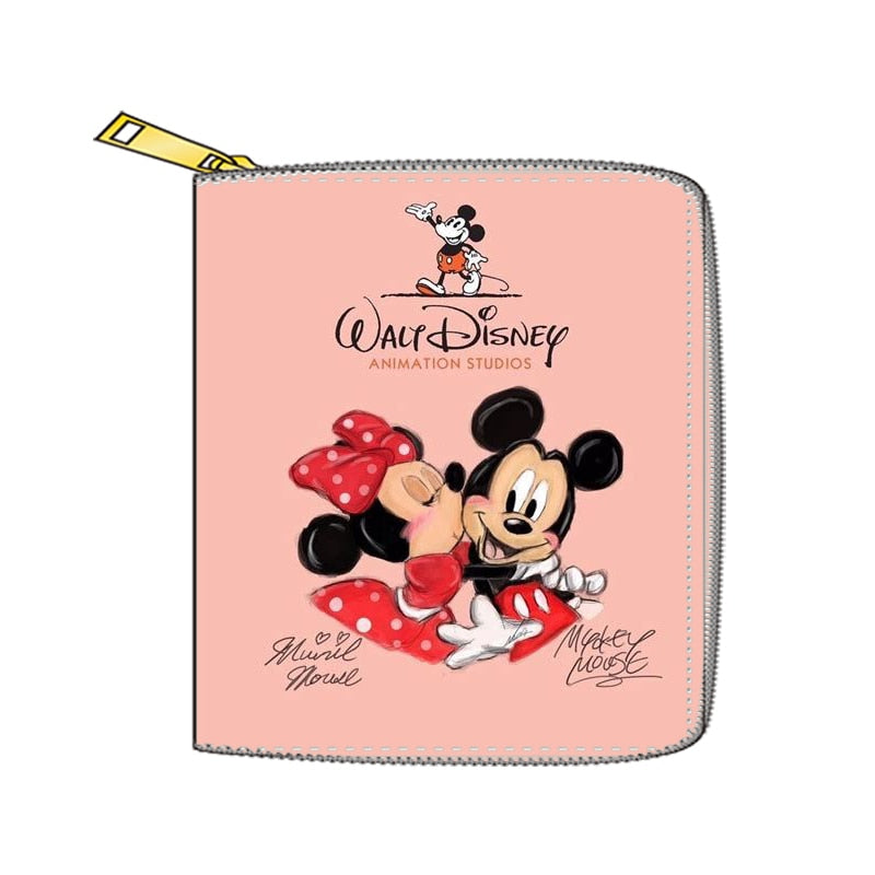 2022 New Mickey Mouse Wallet for Women Disney Cartoon Anime  Purses and Handbags Zipper Mini Coin Purse Girl&