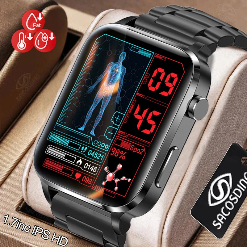 Smart Watch Men Laser Treatment Three High ECG PPG Heart Rate Blood Pressure Health Tracker Smart Watch For Huawei Xiaomi+Gift