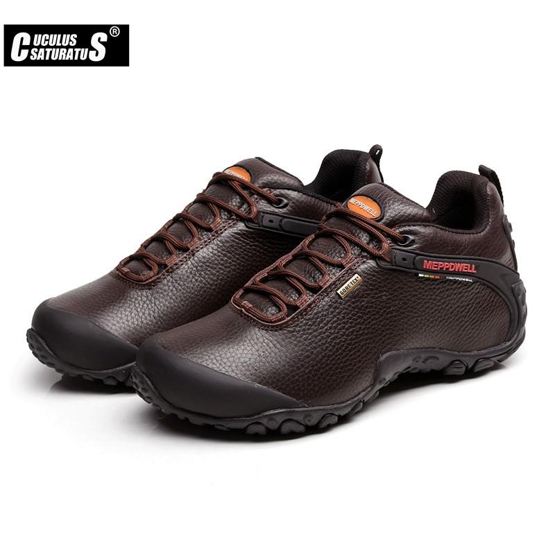 High Quality Unisex Hiking Shoes Autumn Winter genuine leather Outdoor Mens women Sport Trekking Mountain Athletic Shoes 224-5