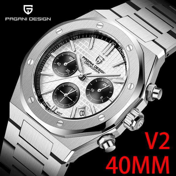 2022 New PAGANI DESIGN Top Men&#39;s Watch Automatic Quartz Clock Japan VK63 Stainless Steel Business Luxury Sapphire Clock Relogio