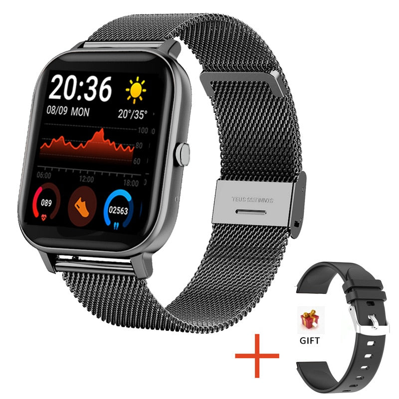 2022 New Smart Watch Women Men Full Touch Dial Call Fitness Tracker IP67 Waterproof Bluetooth Answer Call Smartwatch Woman+Box