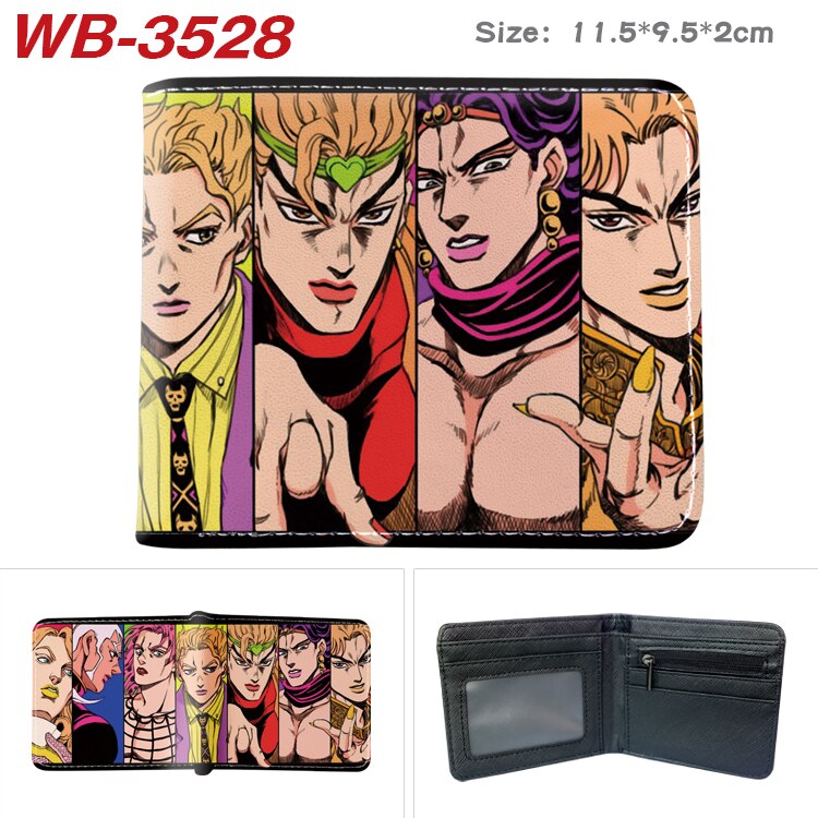 Anime Jojo Bizarre Adventure Cartoon Wallet Men PU Leather Coin Purse with Card Holder