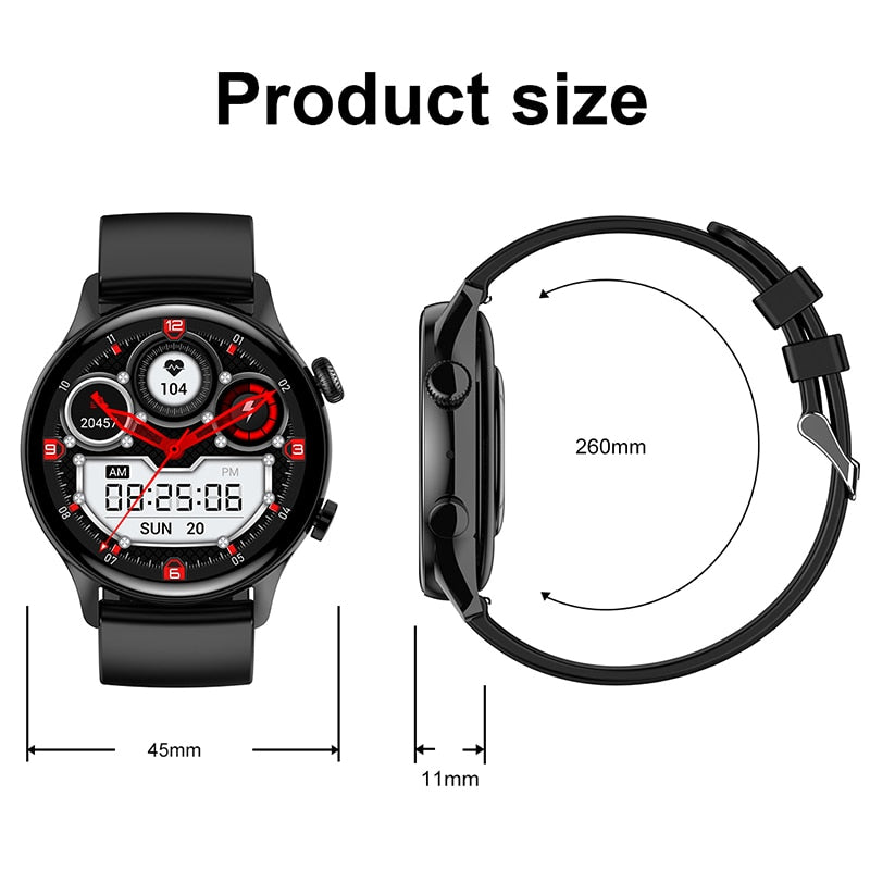 2022 NFC Smartwatch Women AMOLED HD Screen Always Display The Time Bluetooth Call IP68 Waterproof Smart Watch For Samsung Huawei