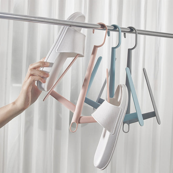 Wind-proof Shoes Hanging Hook Multi-function Foldable Shelf Shoe Hanger Balcony Shoe Drying Rack Stand Home Storage Holder Racks