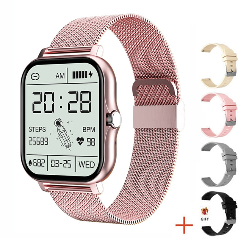 Women Smart Watch Men 1.69&quot; Full Touch Screen Heart Rate Fitness Tracker Ladies Watch Bluetooth Call Smart Clock for Android IOS